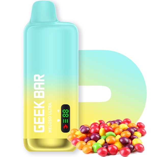 Geek Bar Meloso Ultra 10000 Puffs Vape - esplosione di arcobaleno tropicale: Un’esplosione di gusto e stile per i vaper italiani